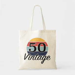 Vintage 50th Birthday Sunset Tote Bag
