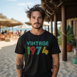 Vintage 50th Birthday Vintage 1974 50 Birthday T-Shirt<br><div class="desc">Great Gift Idea for Those Who Look for 50th Birthday Shirt,  Vintage 1974 Original Parts T Shirt for Men Women 50th Birthday TShirt Gift for Her Him,  Happy 50th Birthday Gift,  50 Bday Party Supplies Set Decoration Gift for 50 Year Old Man Woman Birthday</div>