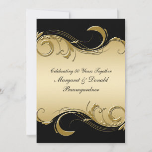 Vintage 50th Wedding Anniversary Invitation