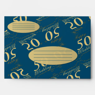 Vintage 50th Wedding Anniversary Invitation Envelope