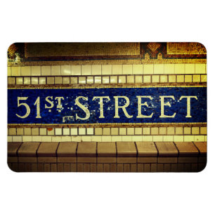 Vintage 51st Street, Manhattan, NYC Magnet