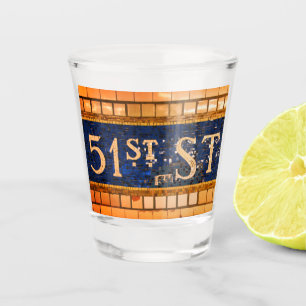 Vintage 51st Street, Times Square, Manhattan, NYC Shot Glass