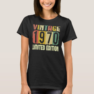 Vintage 53 Birthday Decorations Men 53th BDay 1970 T-Shirt