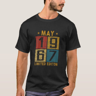 Vintage 55Th Birthday May 1967 Born In 1967 55 Yrs T-Shirt