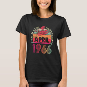 Vintage 56th Birthday Awesome Since April 1966 T-Shirt