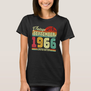Vintage 56th Birthday Awesome Since September 1966 T-Shirt
