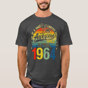 Vintage 58 Years Old April 1964 Decorations 58th B T-Shirt