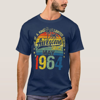 Vintage 58 Years Old May 1964 Decorations 58th Bir T-Shirt