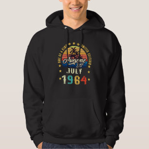 Vintage 58th Birthday Awesome Since July 1964 Epic Hoodie