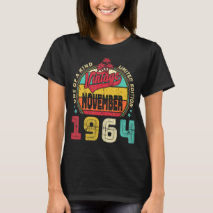 Vintage 58th Birthday Awesome Since November 1964 T-Shirt