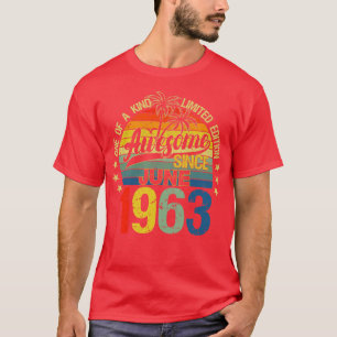 Vintage 59 Years Old June 1963 Decorations 59th Bi T-Shirt