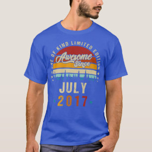 Vintage 5th Birthday Awesome Since july 2017 epic T-Shirt