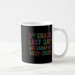 Vintage 5th Grade Last Day 2026 Signature Signing Coffee Mug