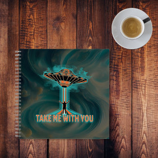 Vintage 60's Style Flying Saucer Notebook