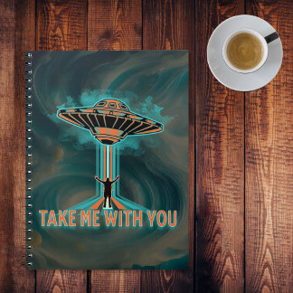 Vintage 60's Style Flying Saucer Notebook