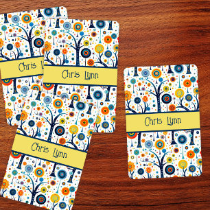 Vintage 60s Vibe Mod Flowers Playing Cards
