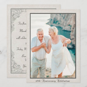 Vintage 60th Anniversary Celebration Invitation
