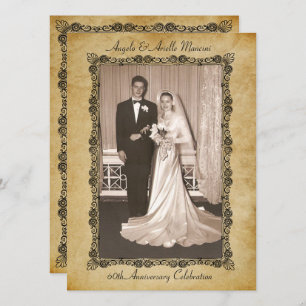 Vintage 60th Anniversary Celebration Invitation