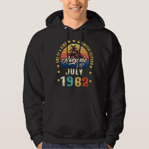 Vintage 60th Birthday Awesome Since July 1962 Epic Hoodie
