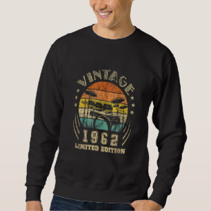 Vintage 60th Birthday Boy Mens Drums Drummer Retro Sweatshirt