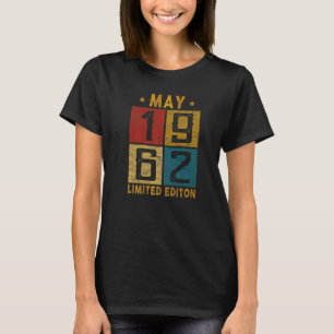 Vintage 60th Birthday May 1962 Born In 1962 60 Yrs T-Shirt