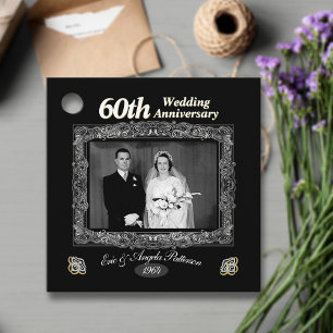 Vintage 60th Wedding Anniversary Favour Tags