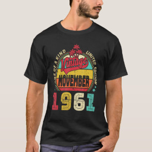 Vintage 61st Birthday Awesome Since November 1961 T-Shirt