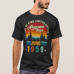Vintage 63th Birthday Awesome Since june 1959 epic T-Shirt