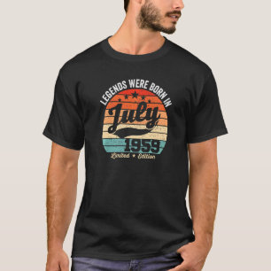 Vintage 63th Birthday Legends Were Born In July 19 T-Shirt