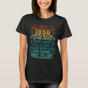 Vintage 65 Years Old May 1956 65th Birthday T-Shirt