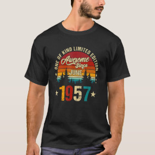 Vintage 65th Birthday Awesome Since June 1957 Epic T-Shirt