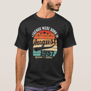 Vintage 65th Birthday Legends Were Born In August T-Shirt