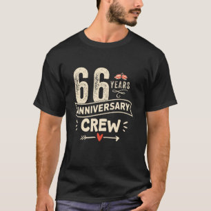 Vintage 66 years marriage anniversary Crew couple T-Shirt