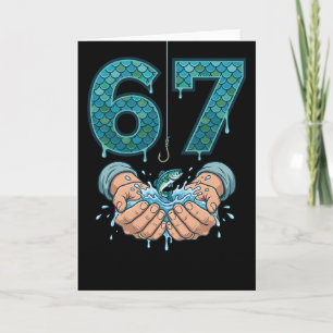 Vintage 67 Fisherman Number Design Lake River Card