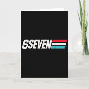 Vintage 67 Meme Retro 6 Seven Card