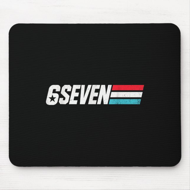 Vintage 67 Meme Retro 6 Seven  Mouse Pad (Front)