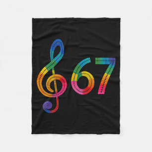 Vintage 67 Music Meme Slang Six Seven Teacher Funn Fleece Blanket