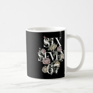 Vintage 67 Six Seven Meme Floral Boho Wildflower 6 Coffee Mug