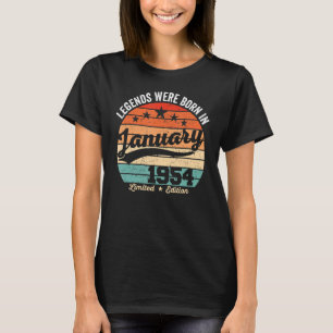 Vintage 69th Birthday Legends Were Born In January T-Shirt