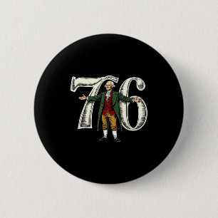 Vintage 6-7 7-6 George Washington 67 Six Seven Ame 6 Cm Round Badge
