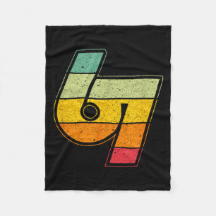 Vintage 6 7 Meme Six Seven Logo Namaste Funny Hall Fleece Blanket