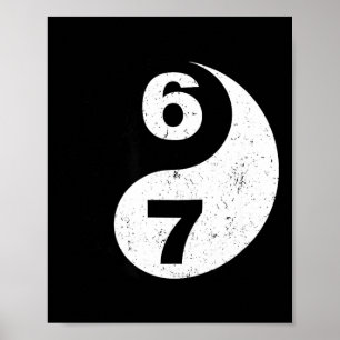 Vintage 6 7 Yin Yang Namaste Six Seven Nostalgia  Poster