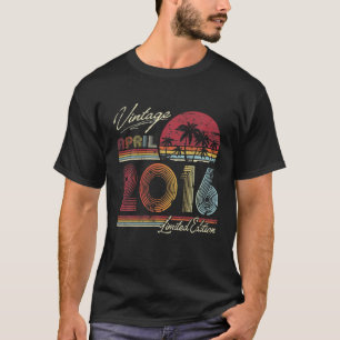 Vintage 6Th Birthday April 2016 6 Years Old T-Shirt