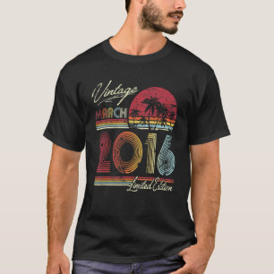 Vintage 6th Birthday March 2016 6 Years Old Shirt