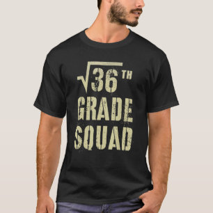 Vintage 6th Grade Squad Square Root 36 Vibes Hello T-Shirt