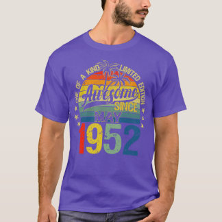 Vintage 70 Years Old May 1952 Decorations 70th Bir T-Shirt