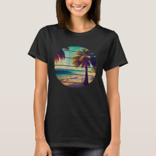 Vintage 70s 80s Retro Palm Tree Tropical Beach Vac T-Shirt