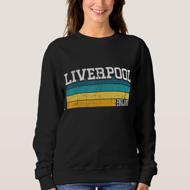 Vintage 70s 80s Style Liverpool England Sweatshirt (Front)
