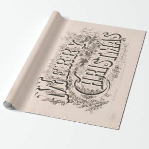 Vintage 70s Christmas wrapping paper