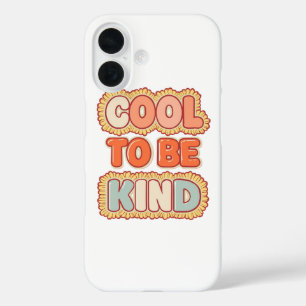 Vintage 70s Cool To Be Kind Typography iPhone 16 Case